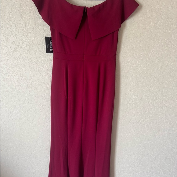 Alexia B Strapless Wine Dress - Picture 9 of 12